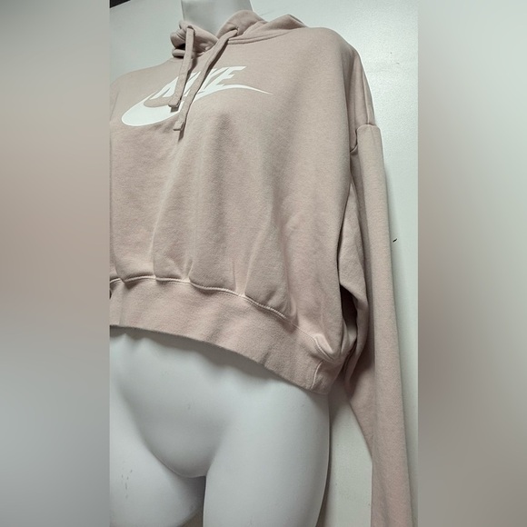 Nike Women's Cropped Pink Hoodie Size S - Picture 3 of 7